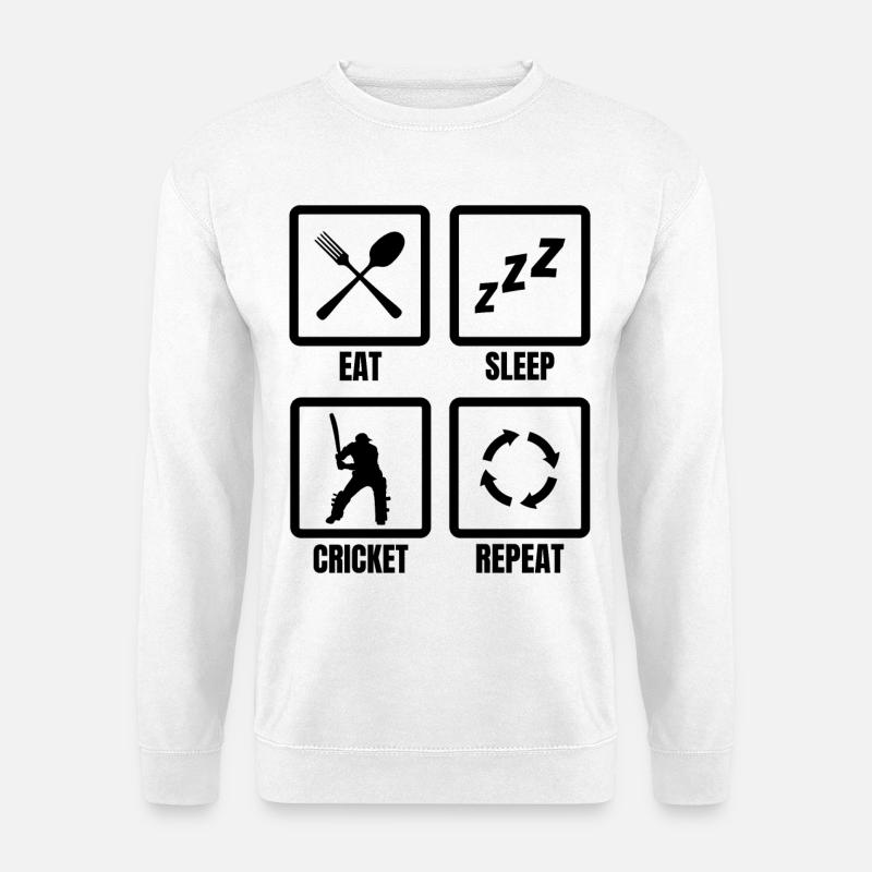Cricket Routine - Unisex Sweatshirt - white
