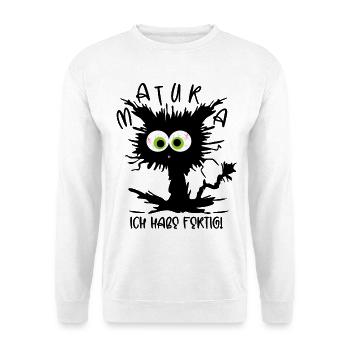 Matura 2026 - Ich habe fertig - Gestresste Katze - Unisex Pullover - Weiß - Vorne