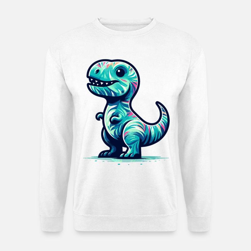 T-Rex süß Baby Dino Babydino Geschenk - Unisex Pullover - Weiß