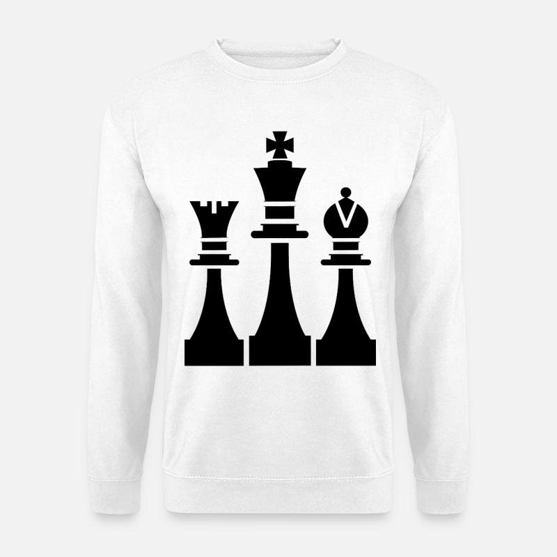 Chess Pieces Graphics - Unisex Sweatshirt - white