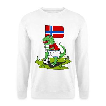 Norway Flag Dinosaur Rex Football - Unisex Sweatshirt - white - Front