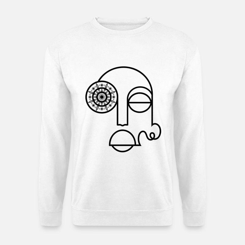 Abstract Face / Modern Abstract Face - Unisex Sweatshirt - white