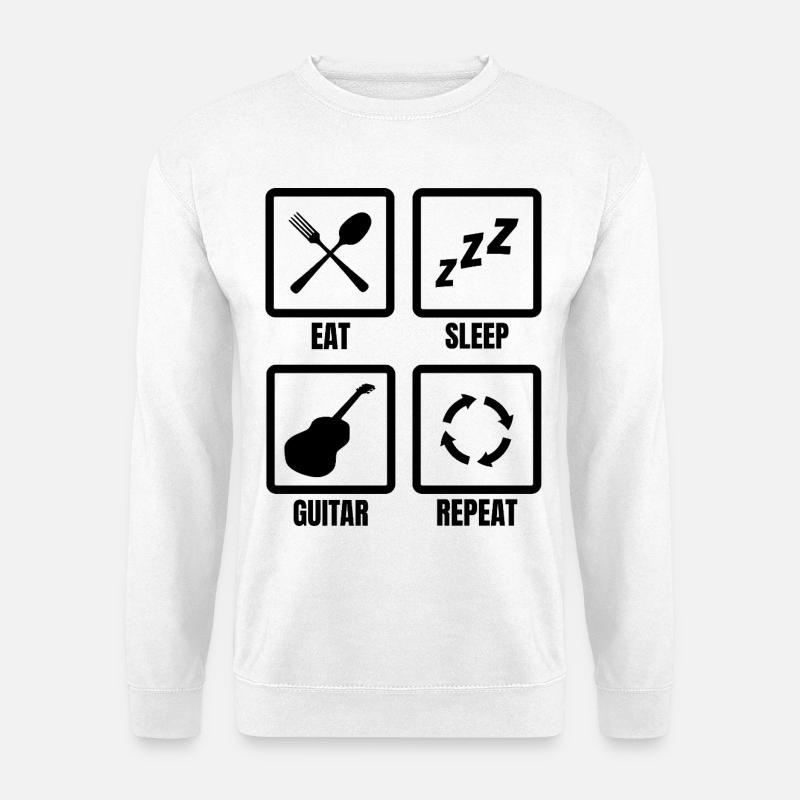 Routine du guitariste - Sweat-shirt Unisexe - blanc