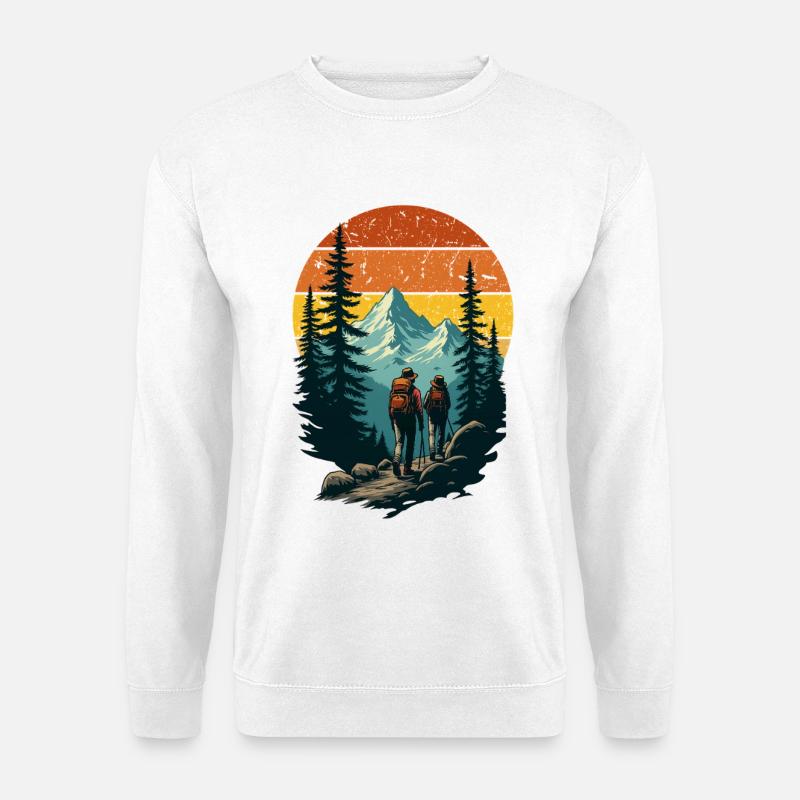 Bergnatur-Abenteurer - Unisex Pullover - Weiß
