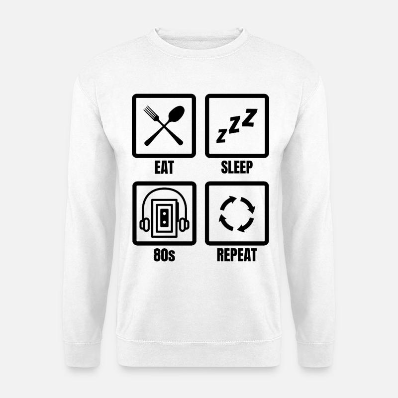 80s Schedule - Unisex Sweatshirt - white
