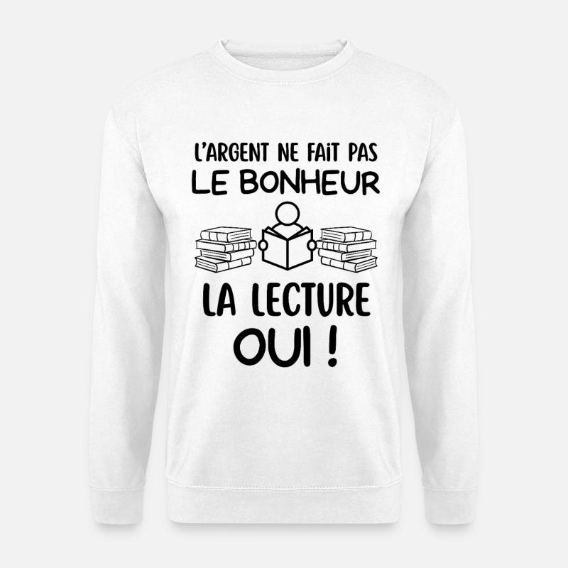 Humor Bücher lesen - Unisex Pullover - Weiß