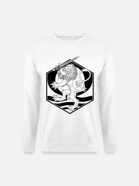 Aalto Asko Kunst Löwe Omega Weiß - Unisex Pullover - Weiß