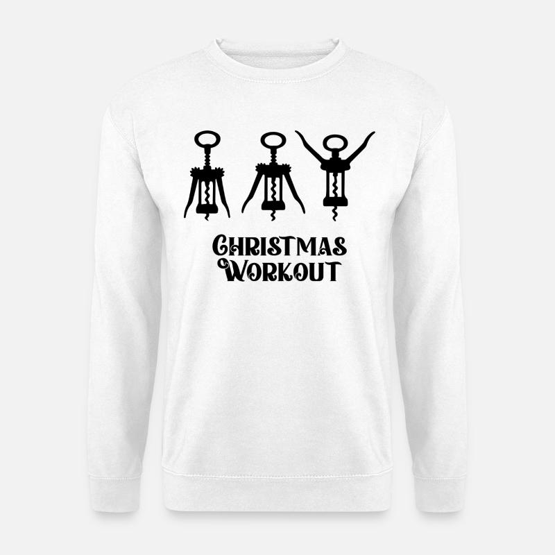 christmas workout shirt sweater - Unisex Pullover - Weiß