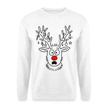 Renne Rudolph Joyeux Noël - Sweat-shirt Unisexe - blanc - Devant