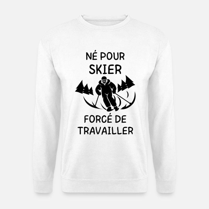 Skifahrer - Unisex Pullover - Weiß