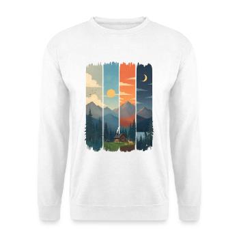 Horizonte in vier Gebirgstafeln - Unisex Pullover - Weiß - Vorne