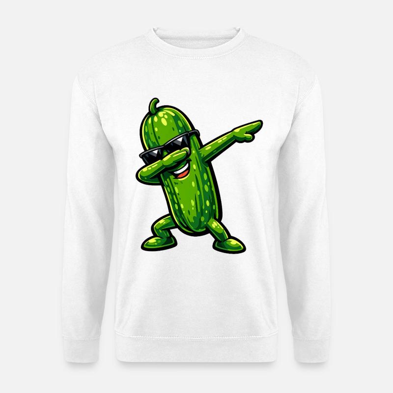 Tamponnement du concombre - Sweat-shirt Unisexe - blanc