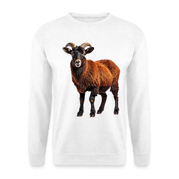 Kamerunschaf - Unisex Pullover - Weiß - Vorne - Alina (178cm) & Michal (187cm)