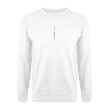 i love you VERTICAL | Vectorgraphic = Change Color - Unisex Sweatshirt - white - Front