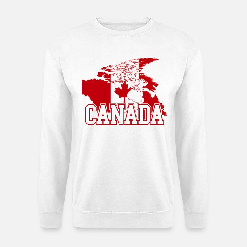 Kanada-Ahorn-Flagge Globus-Tee - Unisex Pullover - Weiß