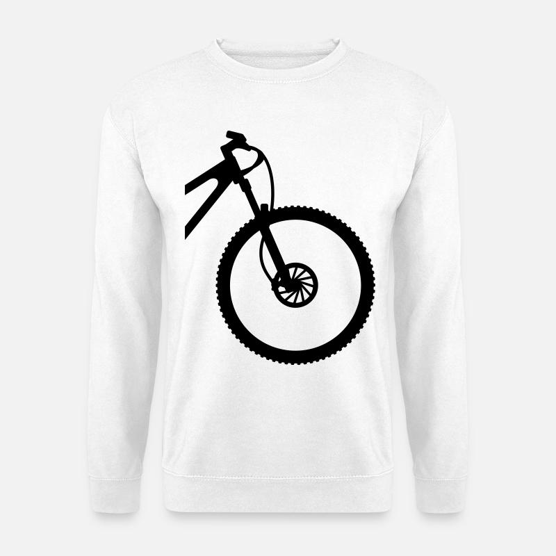 Mountainbike Front - Unisex Pullover - Weiß