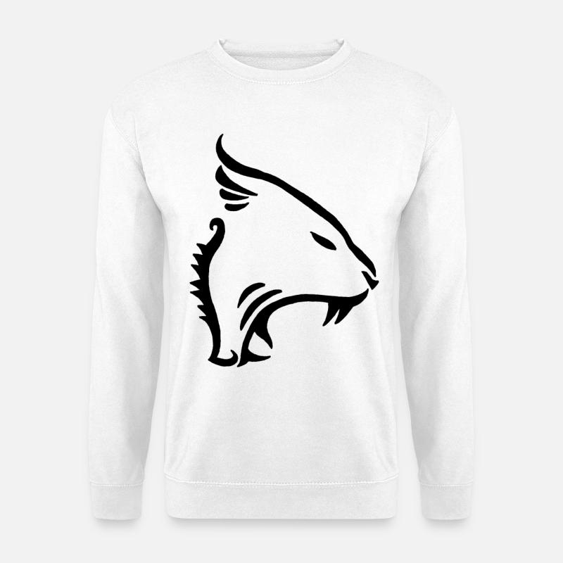 Panther Tiger Katze Tier (Schwarz) - Unisex Pullover - Weiß