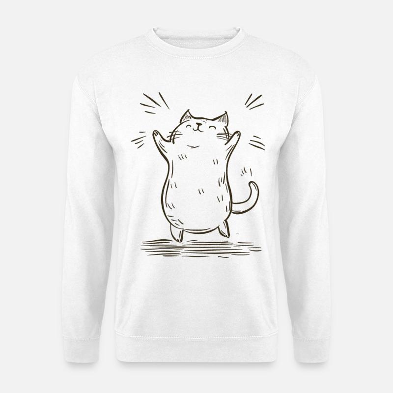 Jump cat - Unisex Pullover - Weiß