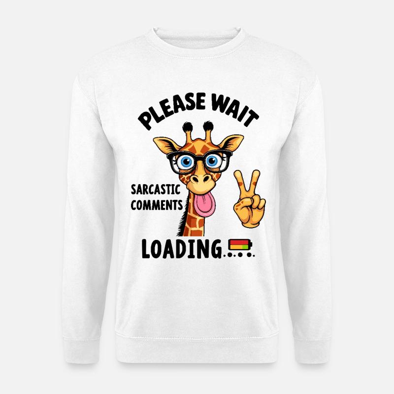 Lustige Giraffe - Unisex Pullover - Weiß
