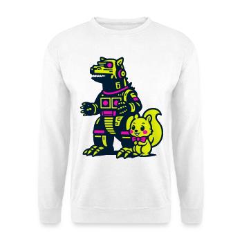 Mecha Dragon with Squirrel - Unisex Sweatshirt - white - Front