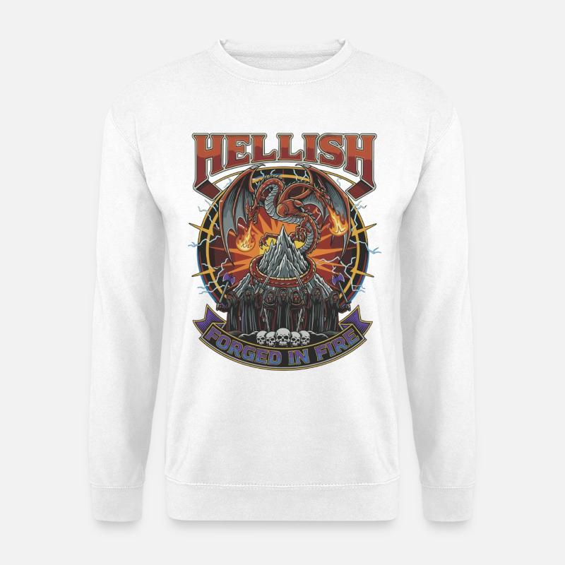 Hellish Forged in Fire - Unisex Pullover - Weiß
