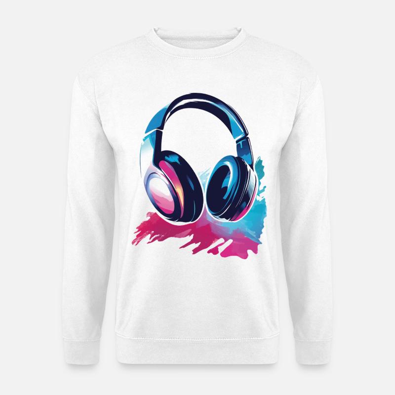Headset Kopfhörer - Unisex Pullover - Weiß