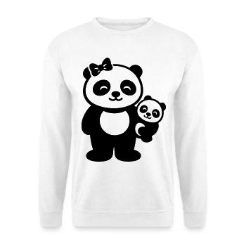 Maman Panda avec cadeau familial bébé - Sweat-shirt Unisexe - blanc - Devant