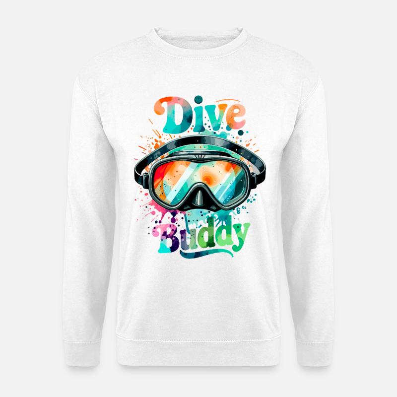 Dive Buddy Diving Goggles - Unisex Sweatshirt - white