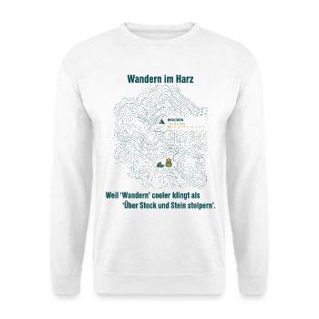 Eifel Wandern Topo GPS Karte - Unisex Pullover - Weiß - Vorne