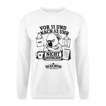 Geschenk für Kollegen vor 11 und nach 13 Uhr nicht - Unisex Pullover - Weiß - Vorne