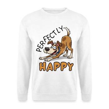 Jack Russell Perfect Happy Dog Design - Unisex Pullover - Weiß - Vorne