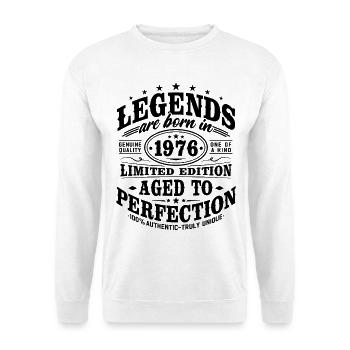 Cadeau d’anniversaire vintage vintage rétro 1976 - Sweat-shirt Unisexe - blanc - Devant