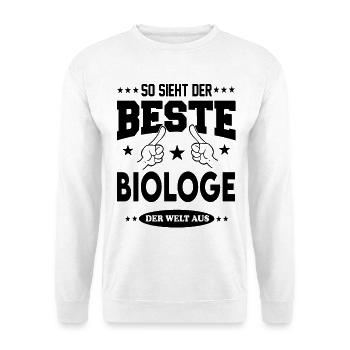 Biologe Der Beste Berufe Shirt Sterne Arbeit - Unisex Pullover - Weiß - Vorne - Alina (178cm) & Michal (187cm)