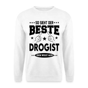 Drogist Der Beste der Welt Berufe  Arbeit - Unisex Pullover - Weiß - Vorne - Alina (178cm) & Michal (187cm)