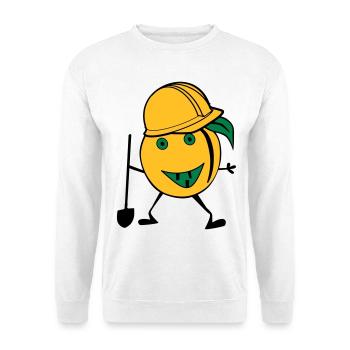 orange construction worker - Unisex Sweatshirt - white - Front