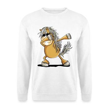 Cooles Dab Dance Pferd Dabbing Pony Comic - Unisex Pullover - Weiß - Vorne