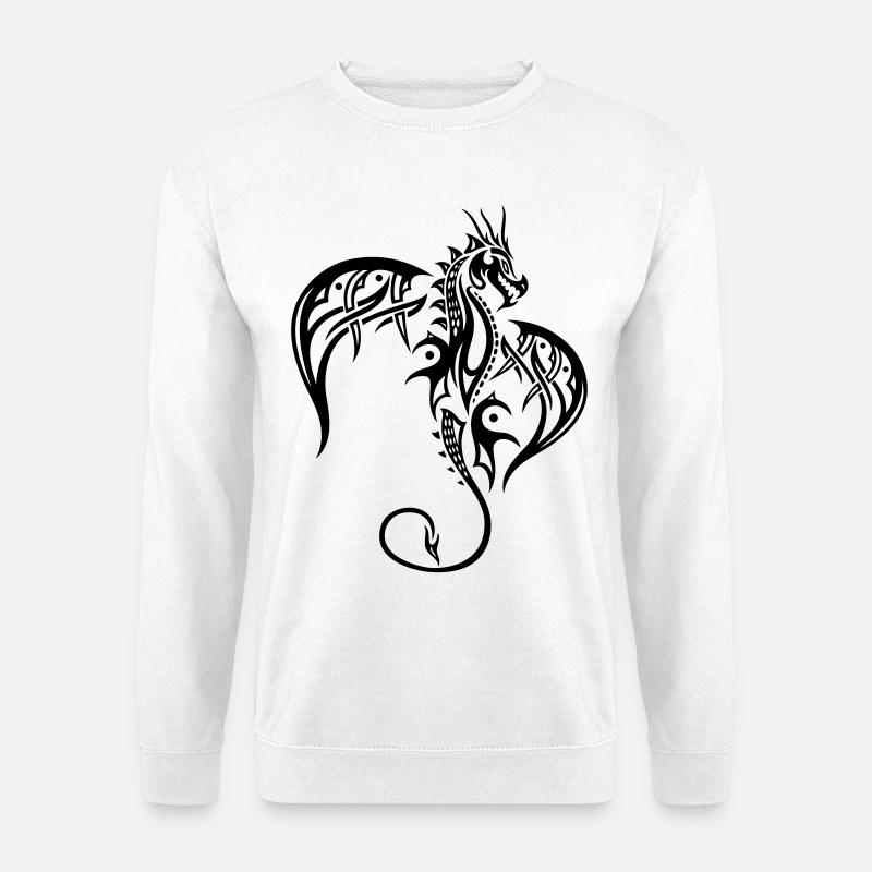 Fliegender Fantasy Drache - Unisex Pullover - Weiß