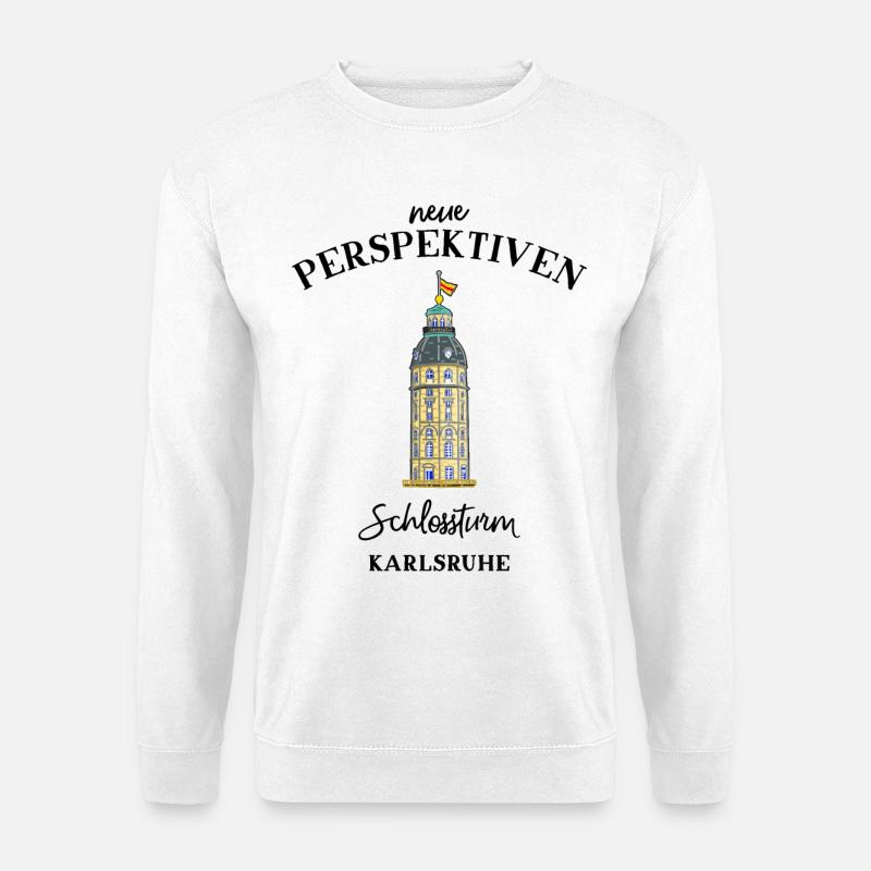 Karlsruhe Schlossturm, Baden-Württemberg - Unisex Pullover - Weiß