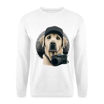 Labrador photographe - Sweat-shirt Unisexe - blanc - Devant