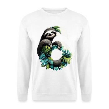 6 ans paresseux 6e cadeau d’anniversaire - Sweat-shirt Unisexe - blanc - Devant