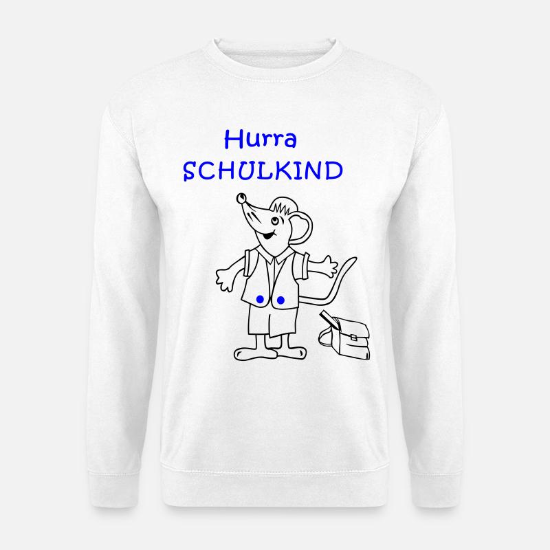 Hurra Schulkind Einschulung - Unisex Pullover - Weiß