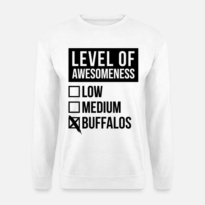Büffel Büffel Büffel Büffel - Unisex Pullover - Weiß