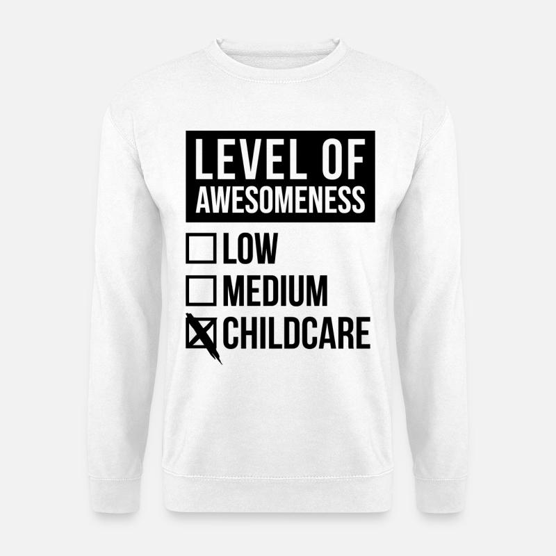 Kinderbetreuung - Unisex Pullover - Weiß