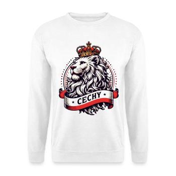 Cechy Böhmen Tschechien Löwe Flagge Geschenk - Unisex Pullover - Weiß - Vorne