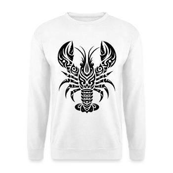 Homard Tribal - Sweat-shirt Unisexe - blanc - Devant