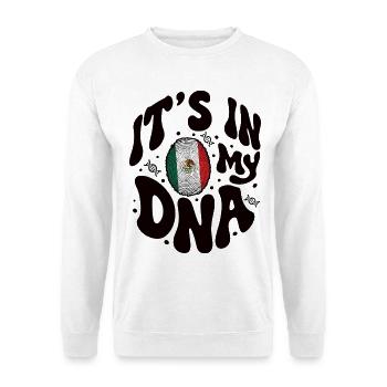 Mexikanische DNA Mexiko Flagge Hispanisch - Unisex Pullover - Weiß - Vorne