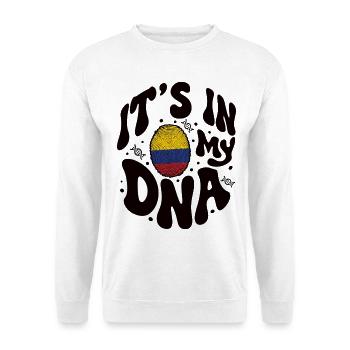 Kolumbianische DNA Kolumbien Flagge Hispanisch - Unisex Pullover - Weiß - Vorne