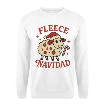 Funny Christmas Gift Fleece Navidad - Unisex Sweatshirt - white - Front