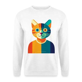 CAT MULTICOLORE – Baby & Kinder - Unisex Pullover - Weiß - Vorne