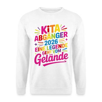 Diplômés de la crèche 2026 : Une légende quitte le site - Sweat-shirt Unisexe - blanc - Devant